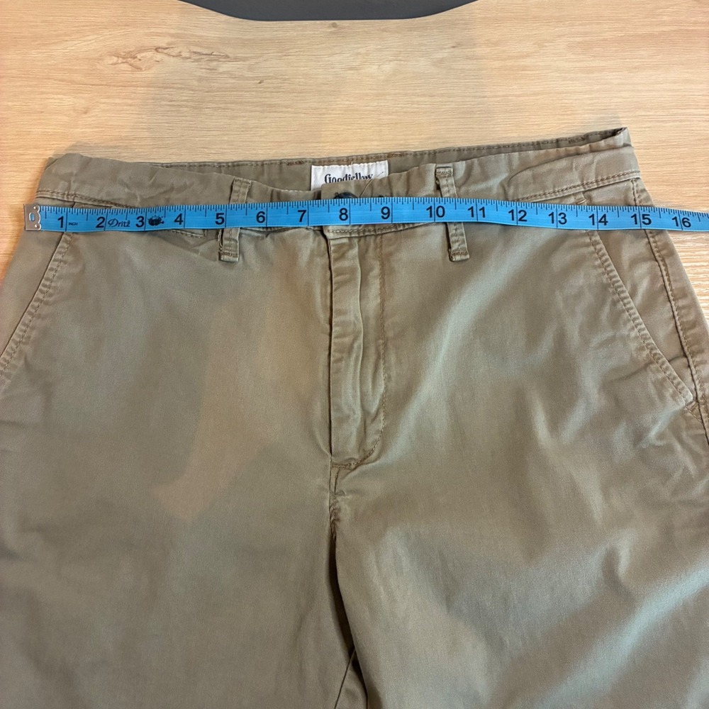 Goodfellow & Co Mens Every Wear Chino Shorts Khaki Tan Size 28 9 Inch Inseam - Picture 4 of 7